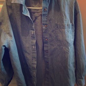 Jean button up shirt